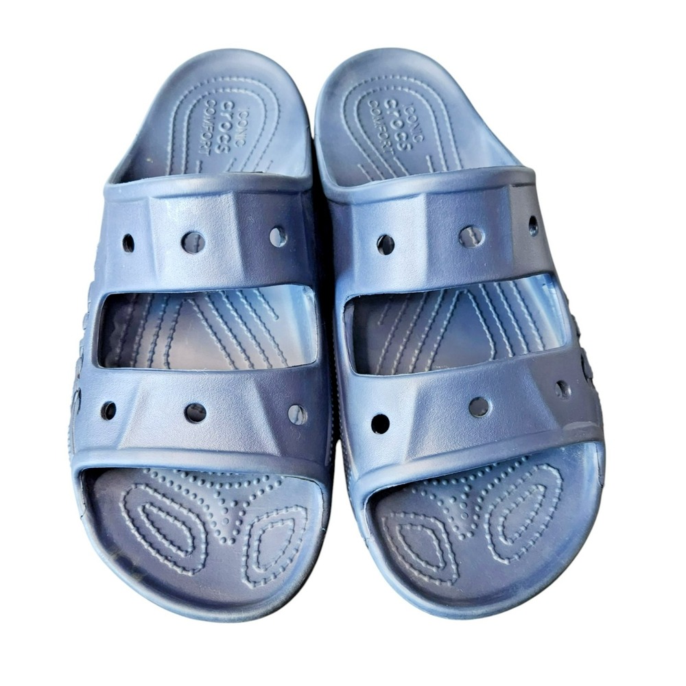 Crocs Classic Sandal Navy Blue‎ Two Strap Slide Mens 9 Womens 11 206761-410